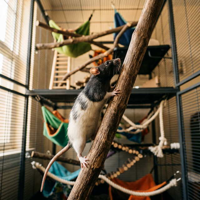 Rato atletico escalando